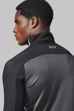Top De Sport Color Block Zippé - MAN Active -Promos Coutuvelle Magasin bmm39030 black xl 3 scaled