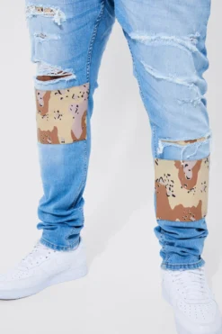 Grande Taille - Jean Skinny Déchiré Et Réparé Imprimé Camouflage -Promos Coutuvelle Magasin bmm40446 light20blue xl 3 scaled
