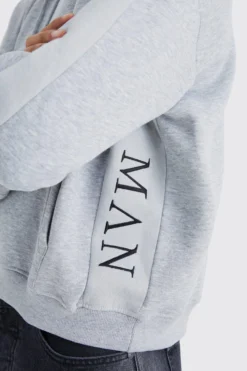 Sweat à Capuche Oversize à Logo - MAN -Promos Coutuvelle Magasin bmm40717 grey20marl xl 2 scaled