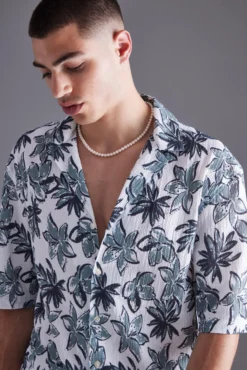 Chemise Fleurie Plissée -Promos Coutuvelle Magasin bmm41557 ecru xl 3 scaled