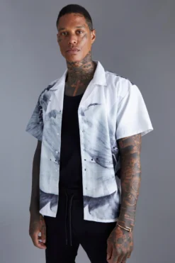 Chemise Ample Fleurie à Manches Courtes