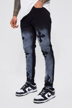 Pantalon Cargo à Taches De Peinture