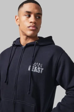 Sweat à Capuche Zippé - MAN Active X Beast -Promos Coutuvelle Magasin bmm41868 navy xl 3 scaled