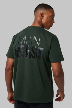 MAN Active X Beast - T-shirt De Sport à Imprimé Beast Au Dos