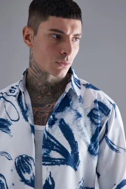 Chemise Oversize Fleurie -Promos Coutuvelle Magasin bmm42068 blue xl 3 scaled