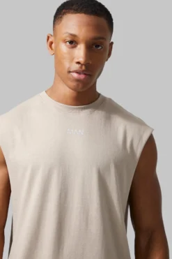 Débardeur De Sport Long - MAN Active -Promos Coutuvelle Magasin bmm42088 taupe xl 3 scaled