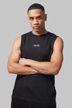 Débardeur De Sport à Slogan No Days Off - MAN Active -Promos Coutuvelle Magasin bmm42094 black xl 3 scaled