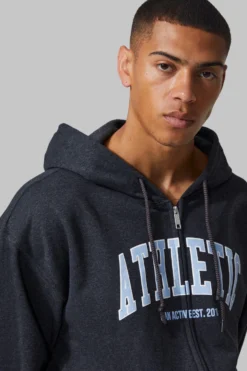 Sweat à Capuche De Sport Imprimé - MAN Active -Promos Coutuvelle Magasin bmm42419 washed20black xl 3 scaled