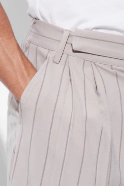 Pantalon Taille Haute à Rayures -Promos Coutuvelle Magasin bmm42710 taupe xl 3