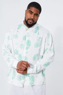 Grande Taille - Chemise En Viscose à Imprimé Cachemire