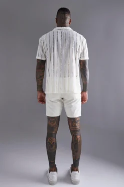 Chemise Brodée à Manches Courtes -Promos Coutuvelle Magasin bmm44128 ecru xl 3 scaled