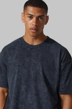 T-shirt De Sport Oversize Délavé - MAN Active -Promos Coutuvelle Magasin bmm44779 black xl 3 scaled