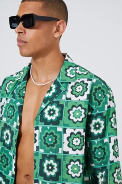 Chemise Fleurie à Manches Longues -Promos Coutuvelle Magasin bmm45596 green xl 3 scaled