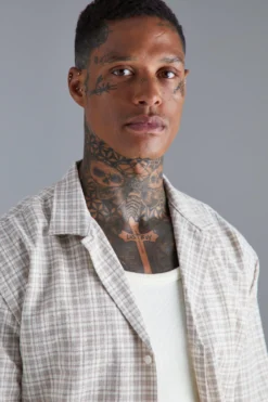 Chemise à Carreaux Et Manches Courtes -Promos Coutuvelle Magasin bmm45744 stone xl 3 scaled