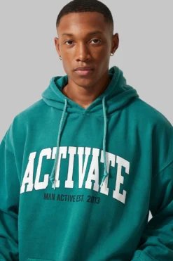 Sweat à Capuche De Sport Surteint - MAN Active -Promos Coutuvelle Magasin bmm46114 teal xl 3 scaled