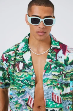 Chemise Ample Imprimée à Manches Courtes -Promos Coutuvelle Magasin bmm46288 green xl 3 scaled