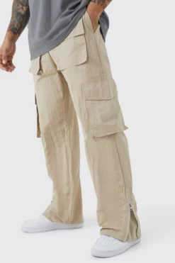 Pantalon Cargo Ample épais à Taille élastique