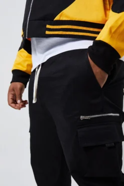 Grande Taille - Pantalon Cargo à Cordon De Serrage -Promos Coutuvelle Magasin bmm47142 black xl 3 scaled