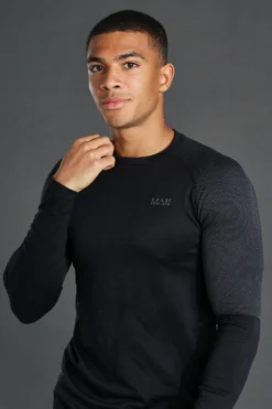 Top à Manches Longues Sans Coutures - MAN -Promos Coutuvelle Magasin mzz03608 black xl 3 scaled