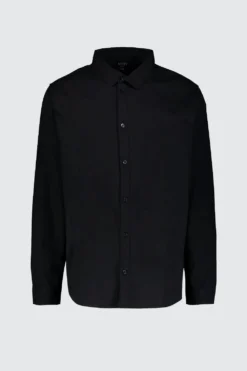 Grande Taille - Chemise En Coton à Manches Longues -Promos Coutuvelle Magasin mzz16107 black xl 2