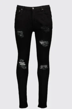 Jean Déchiré Coupe Skinny 6 Jean Déchiré Coupe Skinny -Promos Coutuvelle Magasin mzz50622 black xl 2
