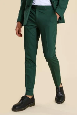 Pantalon De Costume Skinny Vert