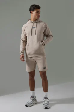 Ensemble Avec Sweat à Capuche Et Short - MAN Active -Promos Coutuvelle Magasin mzz87456 taupe xl 2 scaled